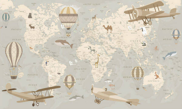 Un mapa del mundo con aviones y globos aerostáticos u36066p 600x362 - Un mapa del mundo con aviones y globos aerostáticos - tegory