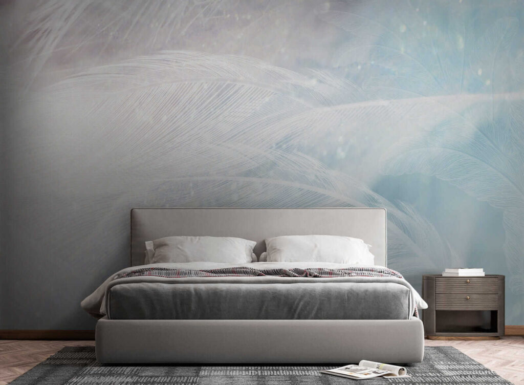 Delicate feathers in soft hues