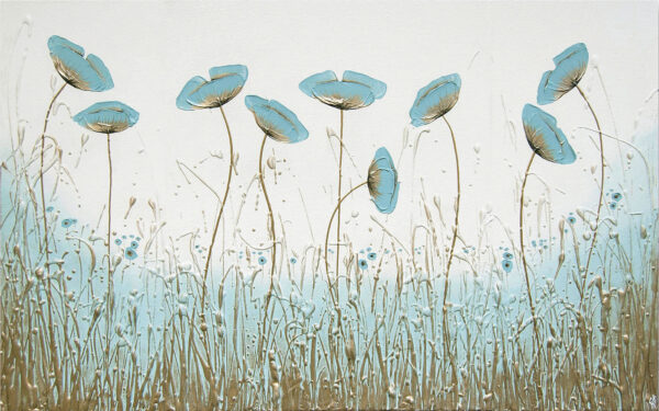 Pintura de flores en un campo Pintura de flores en un campo