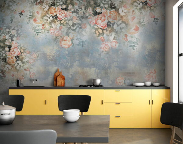 Pintura de flores y hojas Pintura de flores y hojas