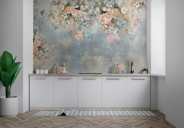 Pintura de flores y hojas Pintura de flores y hojas