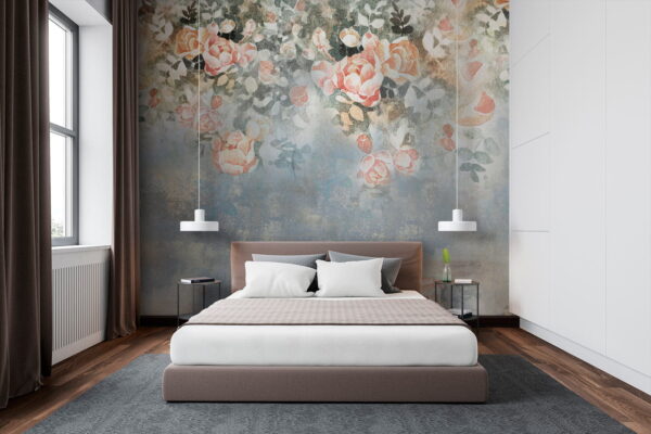 Pintura de flores y hojas Pintura de flores y hojas