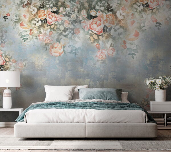 Pintura de flores y hojas Pintura de flores y hojas