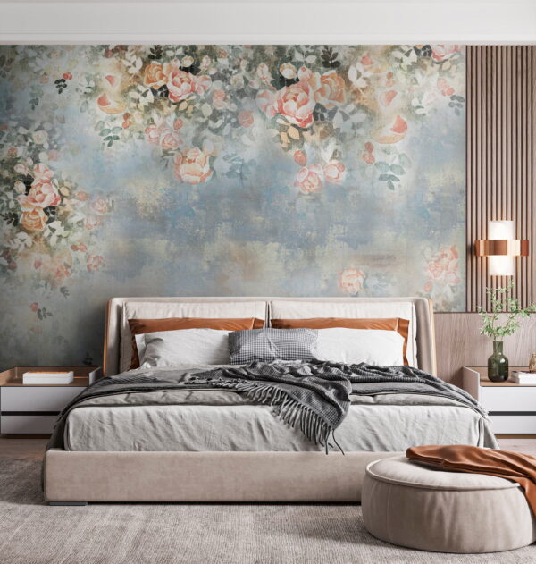 Pintura de flores y hojas Pintura de flores y hojas