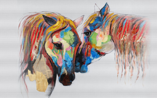 Pintura de caballos de colores Pintura de caballos de colores