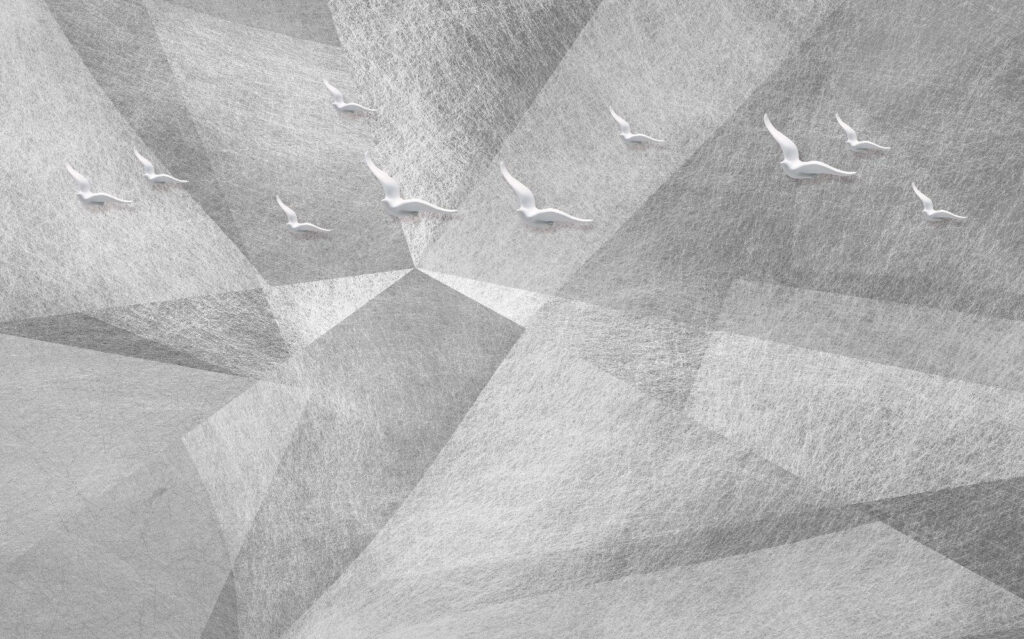 Grupo de pájaros volando en el cielo Grupo de pájaros volando en el cielo