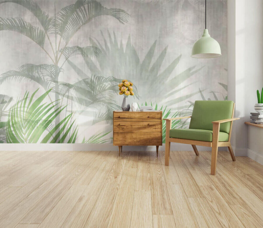 La sombra de una palmera