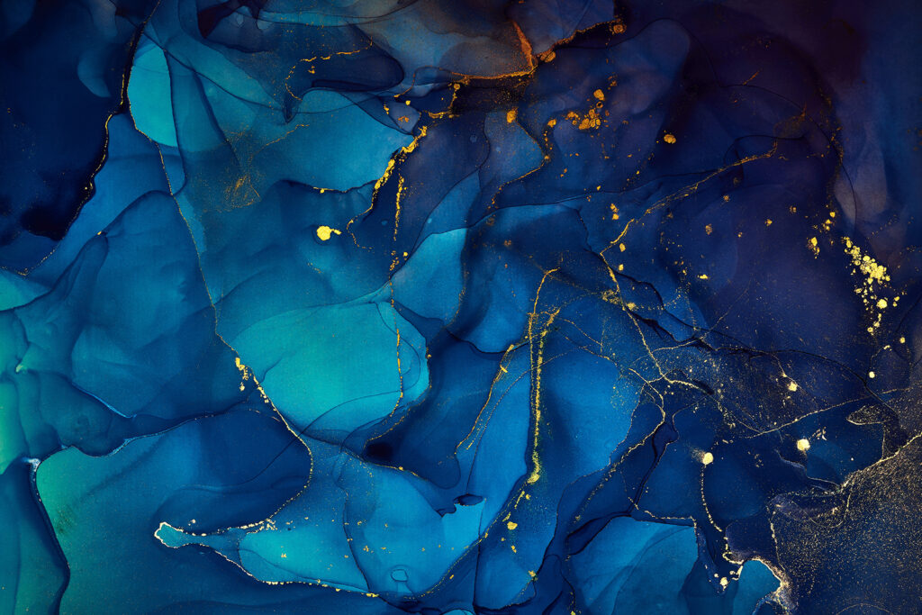 Azure Depths with Fleeting Sparkles