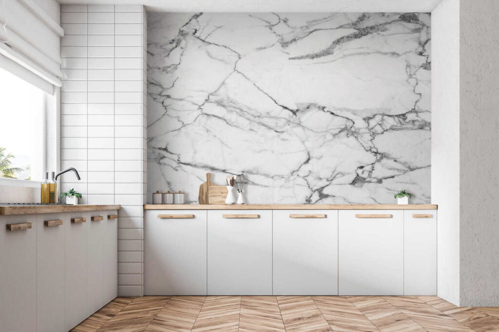 White and black marble