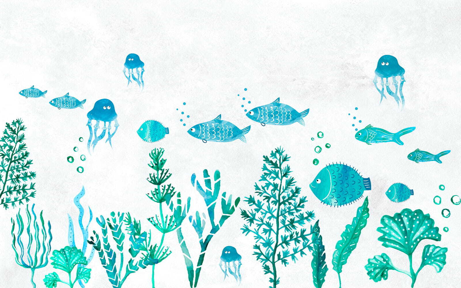 u32524p - Un grupo de peces y medusas - tegory