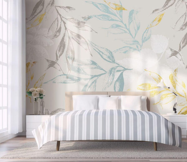 Fotomurales Fotomurales Hojas delicadas en tonos suaves (SKU: u30287)