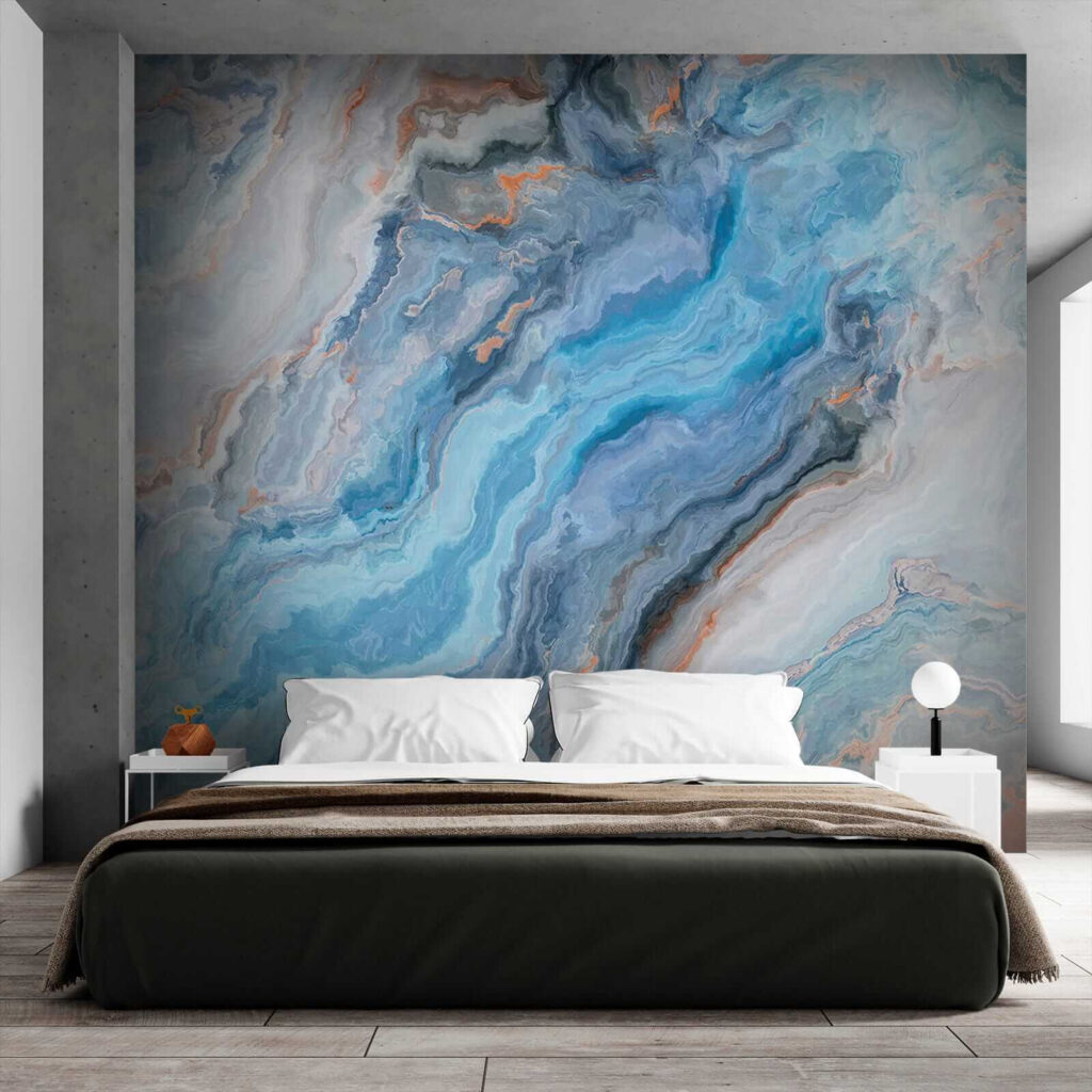Dynamic patterns in calming blue hues