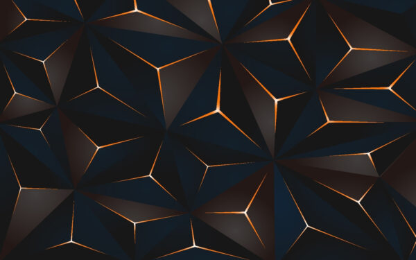 Black and orange triangle pattern