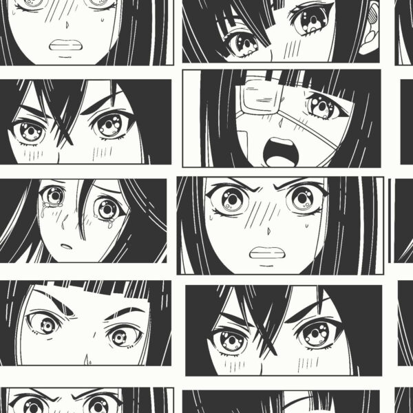 Collage de una niña de dibujos animados Collage de una niña de dibujos animados