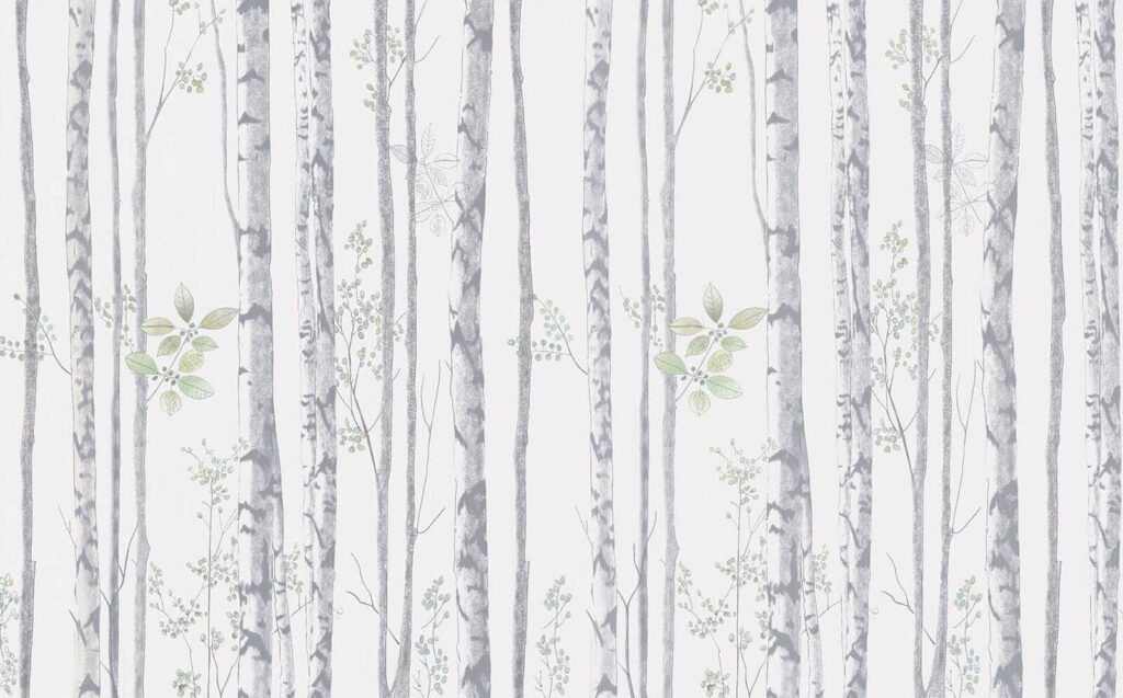 Papel pintado con árboles y hojas Papel pintado con árboles y hojas