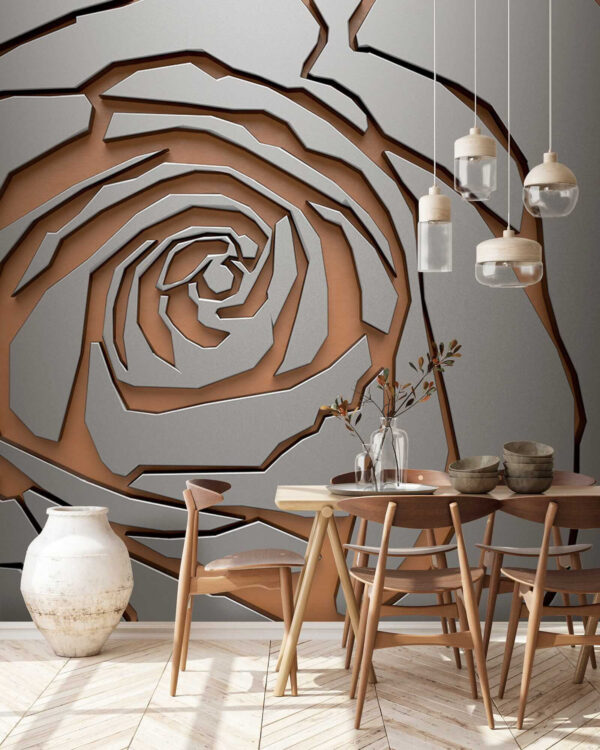 Diseño abstracto de rosas en textura metálica Diseño abstracto de rosas en textura metálica