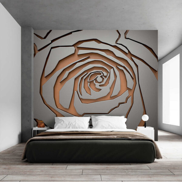 Diseño abstracto de rosas en textura metálica Diseño abstracto de rosas en textura metálica