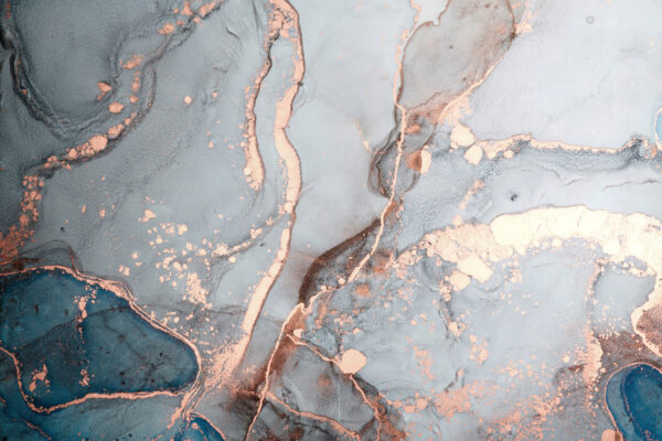 Remolinos etéreos de azul y cobre Remolinos etéreos de azul y cobre