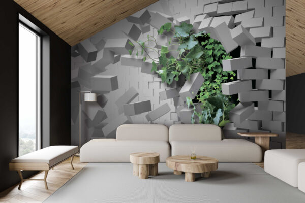 Planta que atraviesa un muro Planta que atraviesa un muro