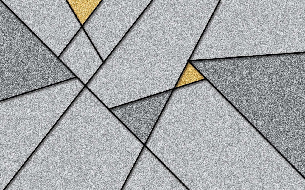 Triángulo gris y amarillo Triángulo gris y amarillo