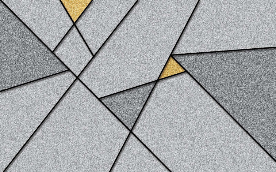 Triángulo gris y amarillo Triángulo gris y amarillo