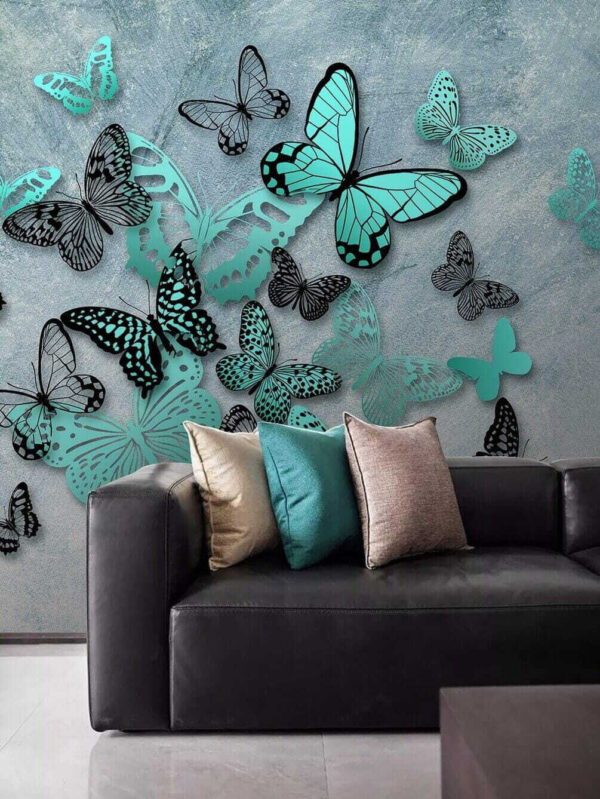 Grupo de mariposas en una pared Grupo de mariposas en una pared