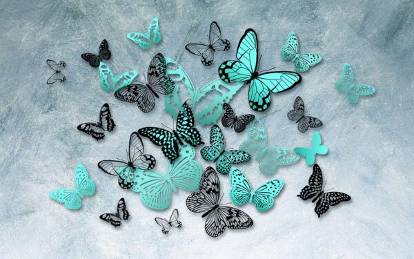 Grupo de mariposas en una pared Grupo de mariposas en una pared