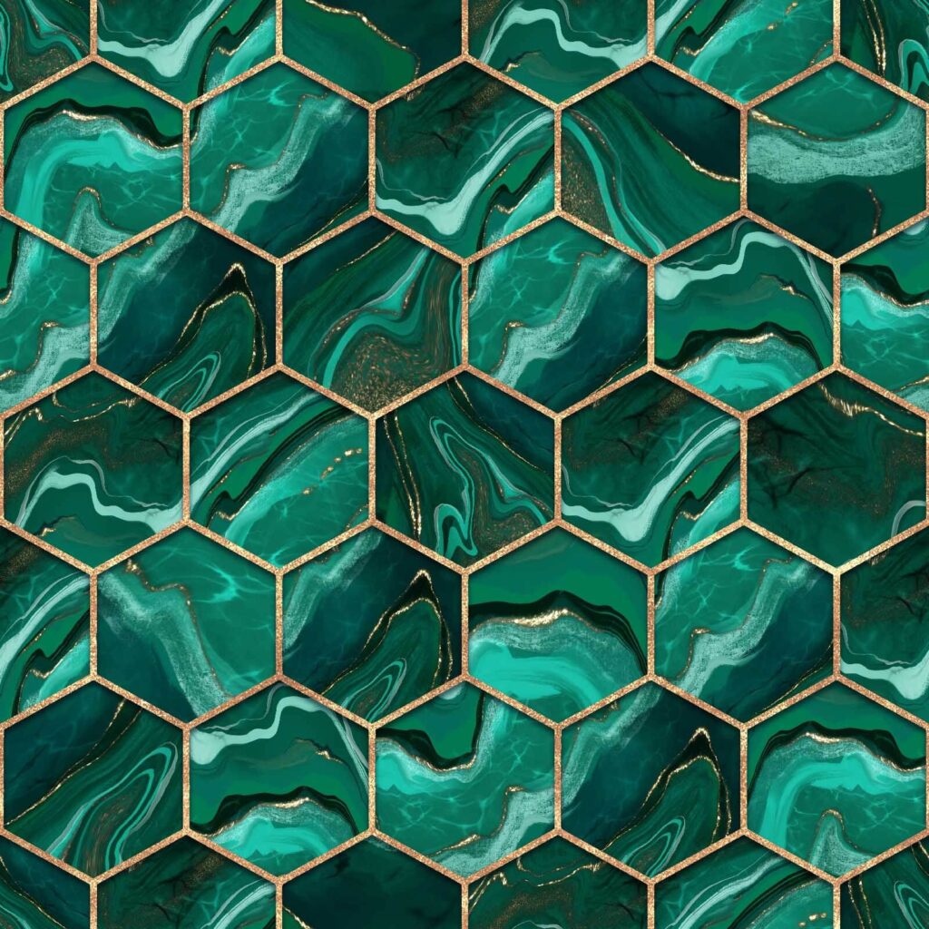 Vibrante diseño de mármol hexagonal Vibrante diseño de mármol hexagonal