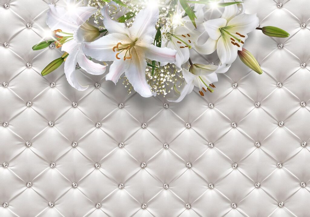 Grupo de flores blancas sobre fondo blanco Grupo de flores blancas sobre fondo blanco