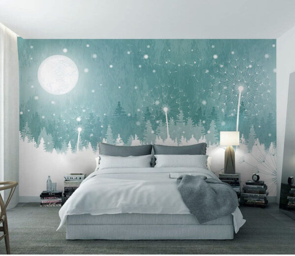 Luna sobre un bosque nevado Luna sobre un bosque nevado