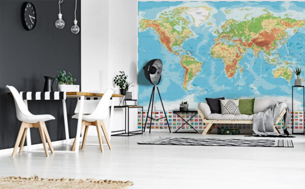 Mapa del mundo con diferentes banderas Mapa del mundo con diferentes banderas