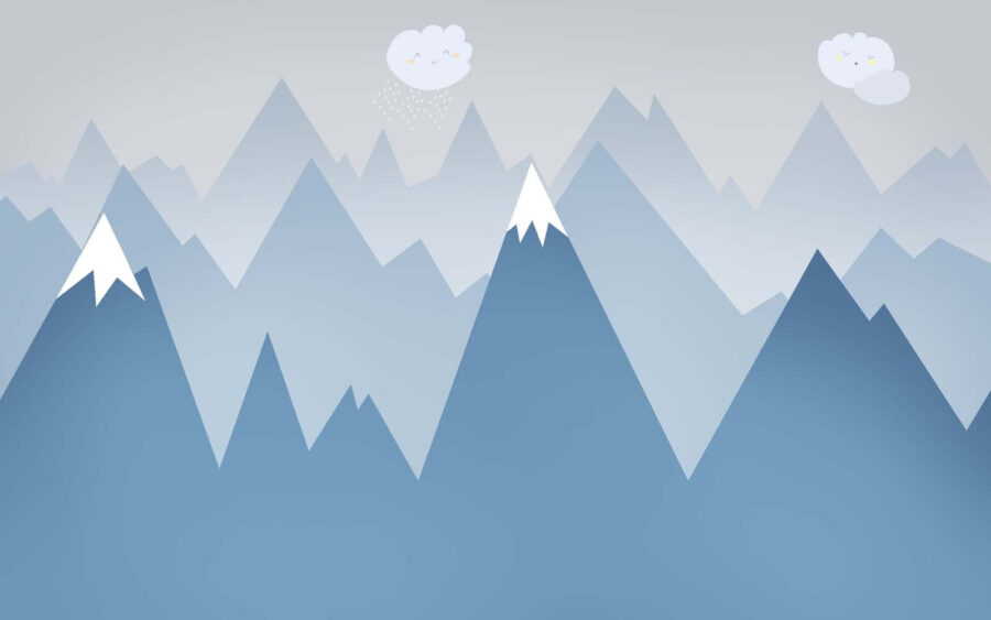 Cordillera con una nube y una nube encima