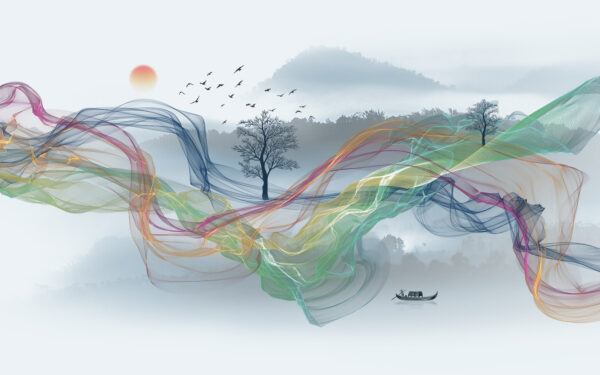 Colorful waves in the sky Colorful waves in the sky