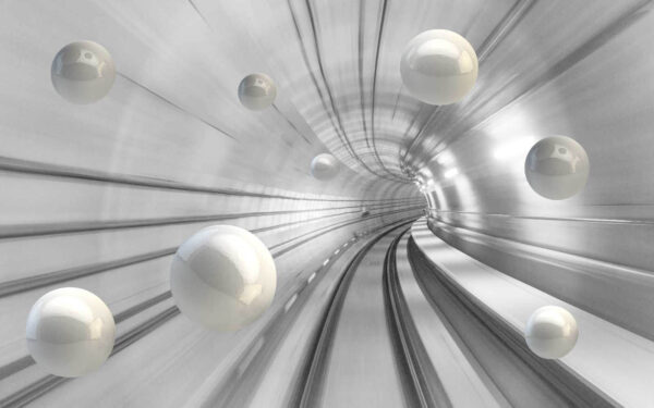 Bolas blancas en un túnel Bolas blancas en un túnel