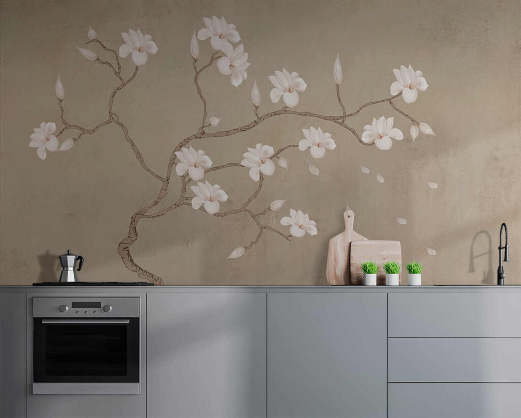 White flowers on a branch