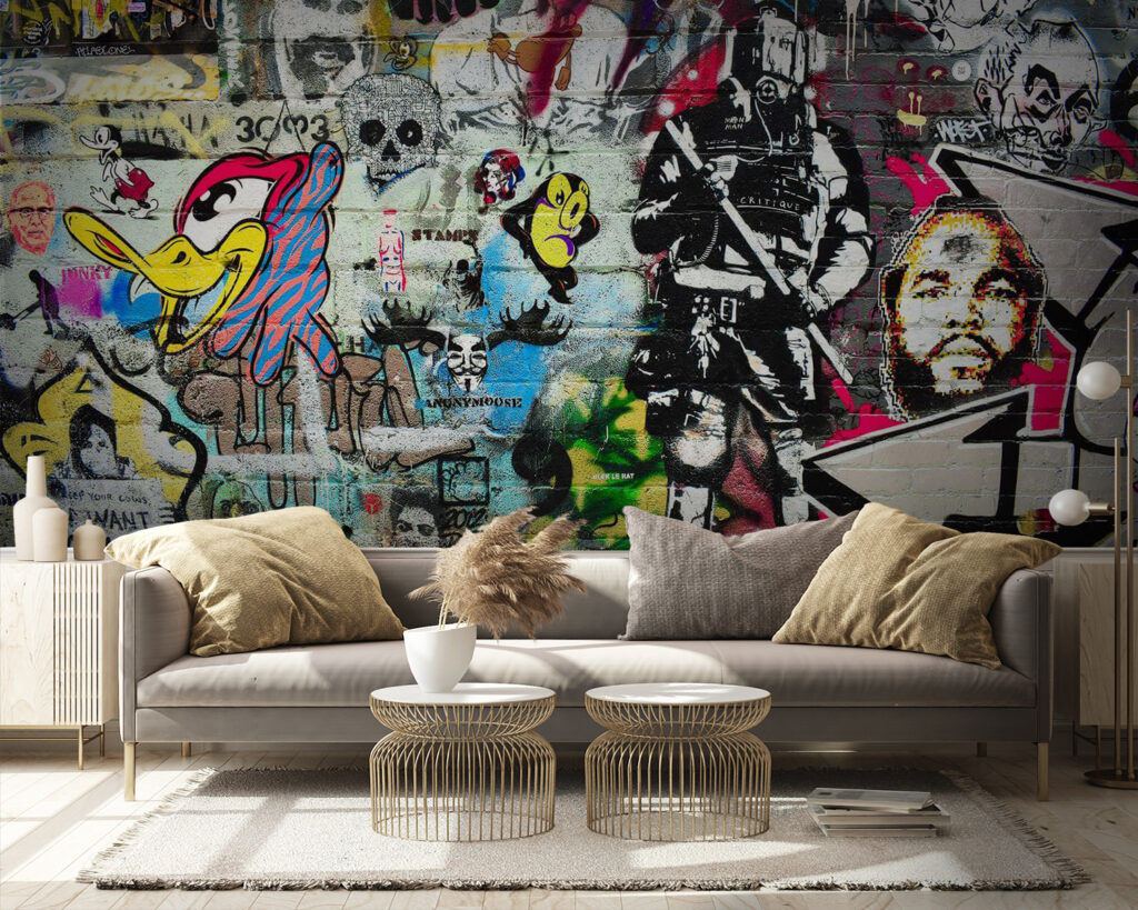 Wall with graffiti on it Wall with graffiti on it