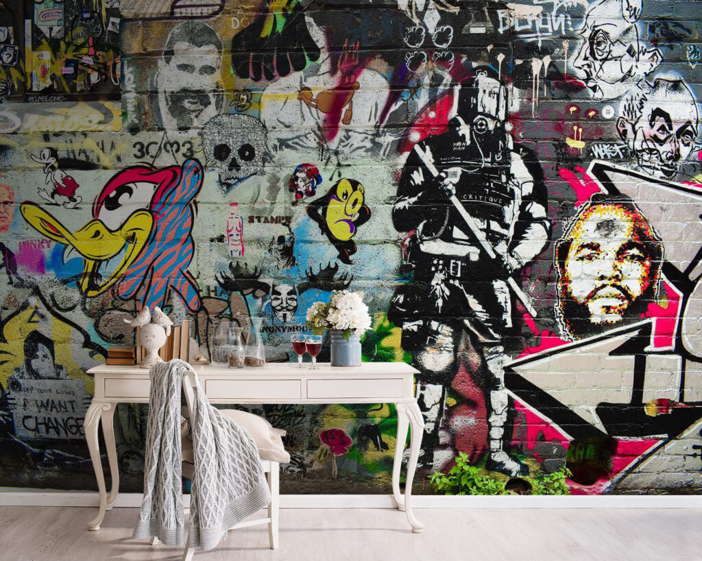 Wall with graffiti on it Wall with graffiti on it