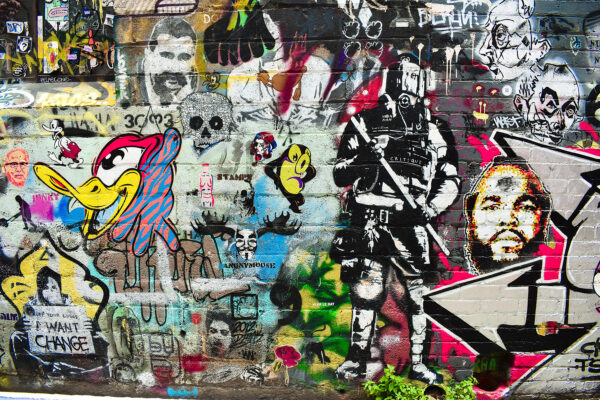 Pared con graffiti Pared con graffiti