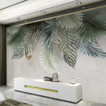 Fotomurales Grupo de mariposas sobre hojas