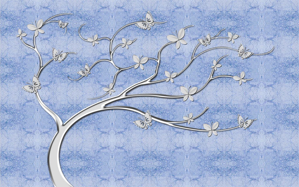 Árbol con mariposas Árbol con mariposas
