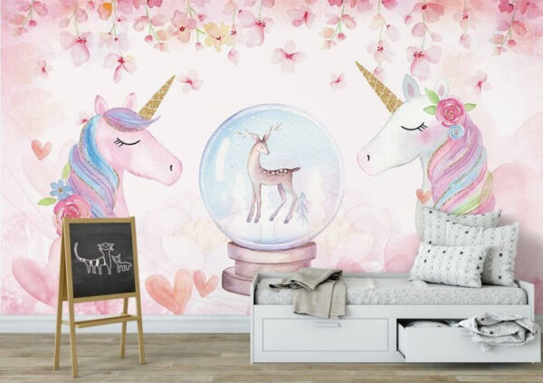 Unicornios y una bola de nieve Unicornios y una bola de nieve
