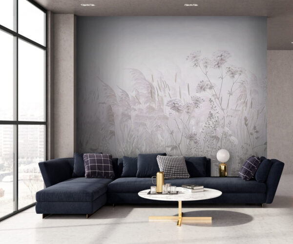 Fotomurales Campo de hierba y flores