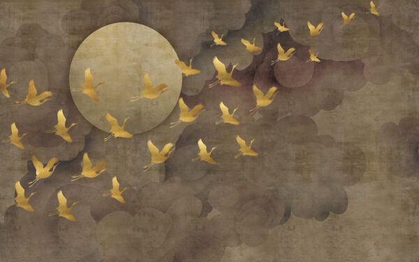 Group of birds flying in the sky