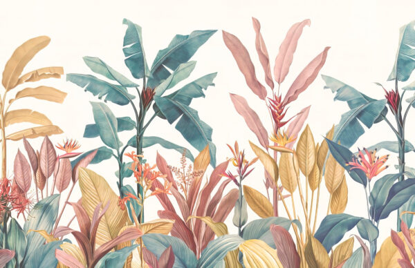 Papel pintado con plantas y flores Papel pintado con plantas y flores