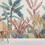 Fotomurales Papel pintado con plantas y flores