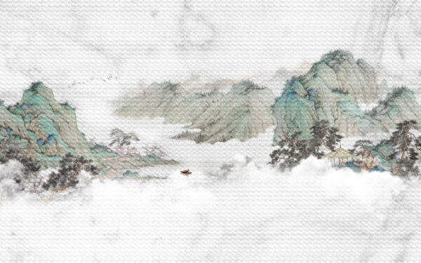 Pintura de montañas y árboles Pintura de montañas y árboles