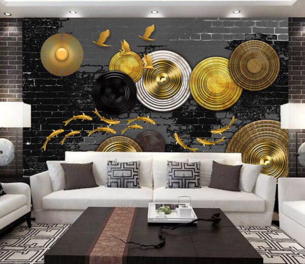 Fotomurales Fotomurales Los patrones de color y movimiento chocan (SKU: u01262)