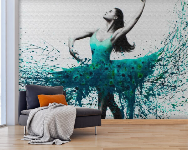 Mujer bailando con vestido azul u01519pig25 600x480 - Mujer bailando con vestido azul - tegory