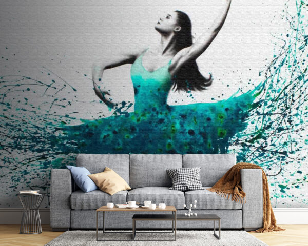 Mujer bailando con vestido azul u01519pig54 600x480 - Mujer bailando con vestido azul - tegory