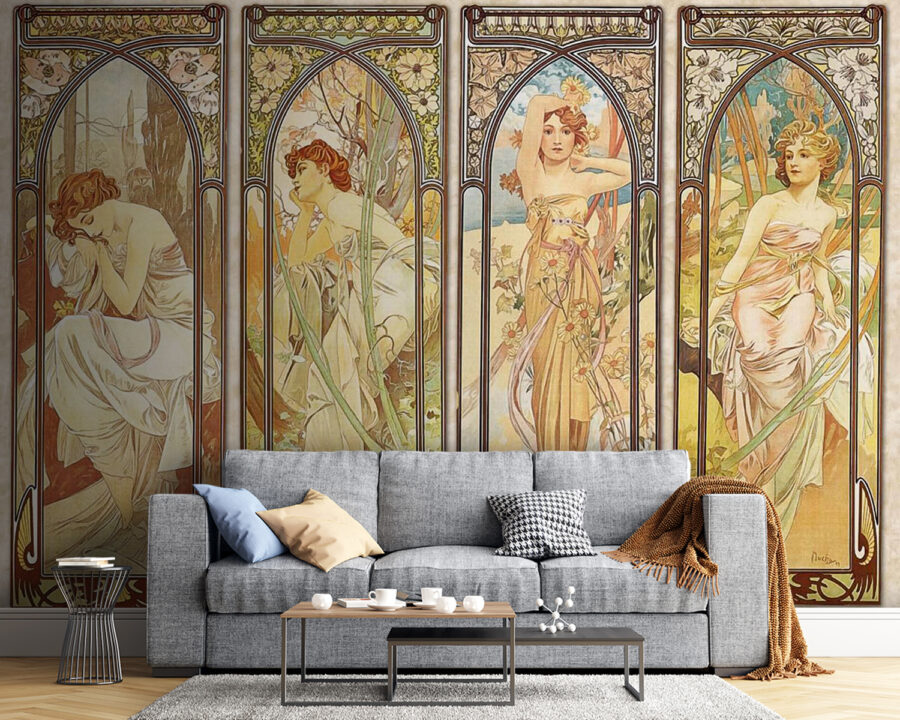 Grupo de mujeres en estilo art nouveau u02014pig54 900x720 - Grupo de mujeres en estilo art nouveau - tegory